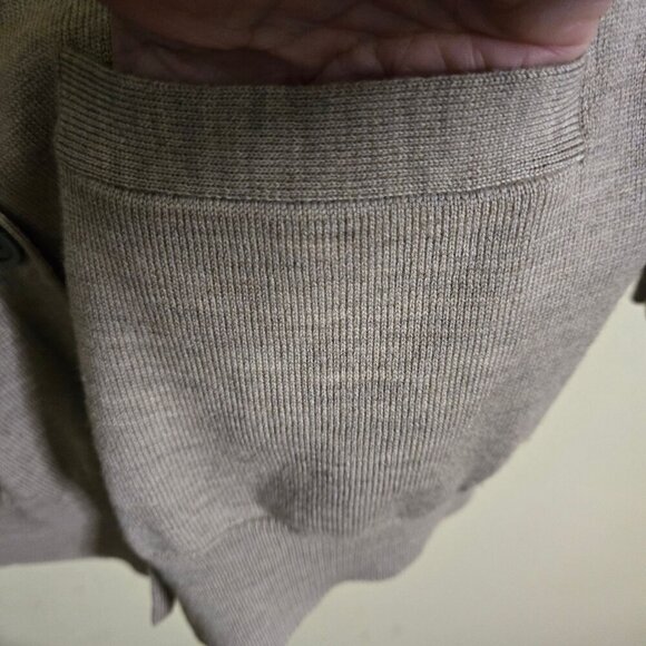 Ralph Lauren Sport 90s Merino Wool Boyfriend Fit Vz neck Cardigan Sweater Size M - Picture 5 of 9